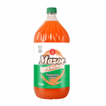 Bottle of Mazoe peach-flavored syrup on a white background
